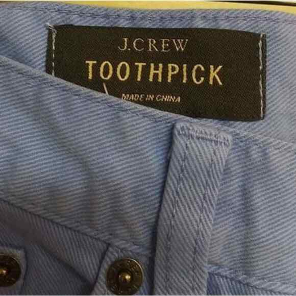 J.Crew Periwinkle Toothpick cropped ankle jeans size 28 - Picture 6 of 10
